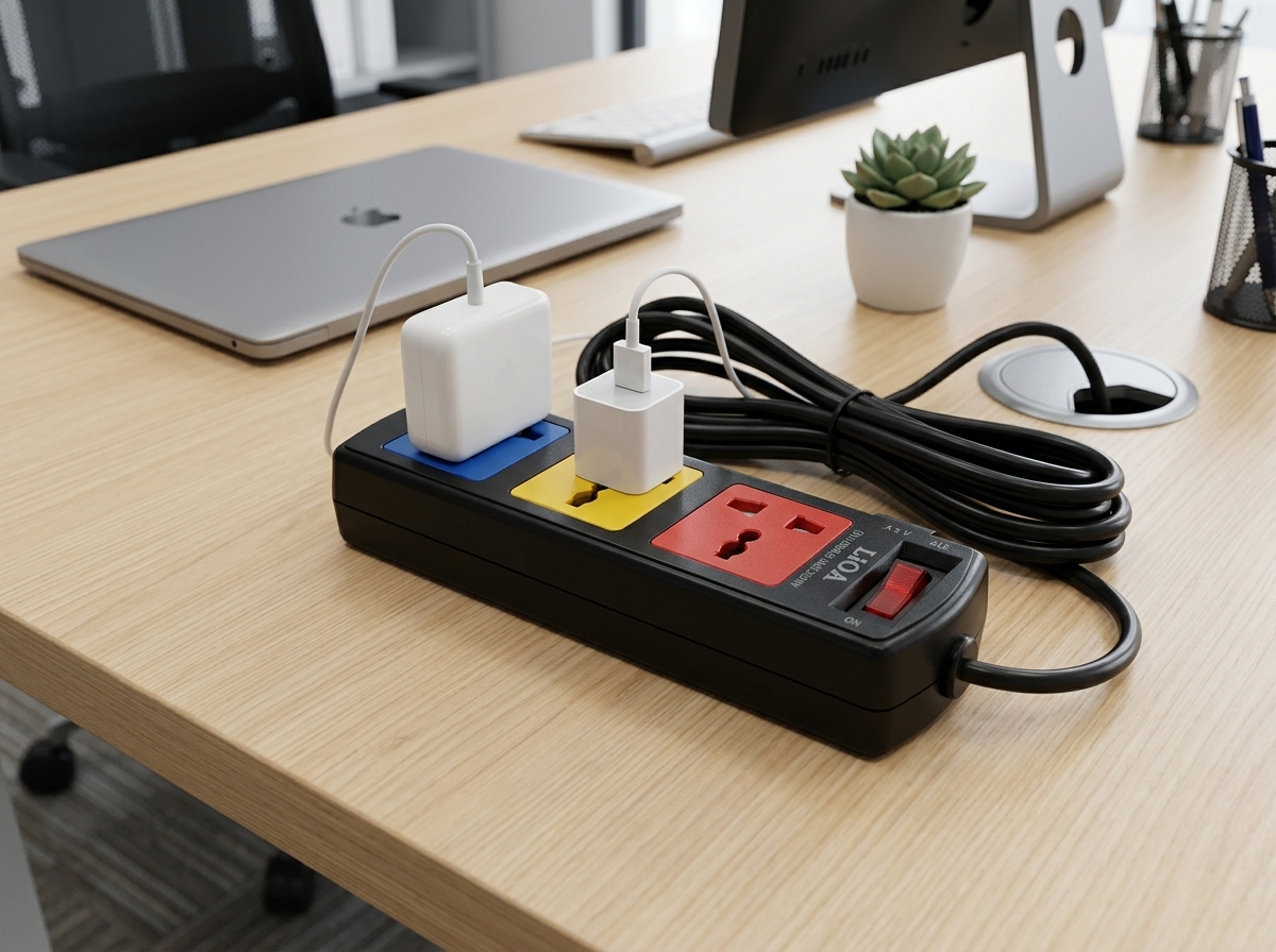 Ổ Cắm LiOA 3D52N (3 Lỗ Đa Năng - 5m) Có Nắp Che An Toàn